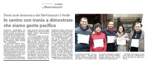 La Sesia 04/02/2014 Mirko Busto e M5S Vercelli